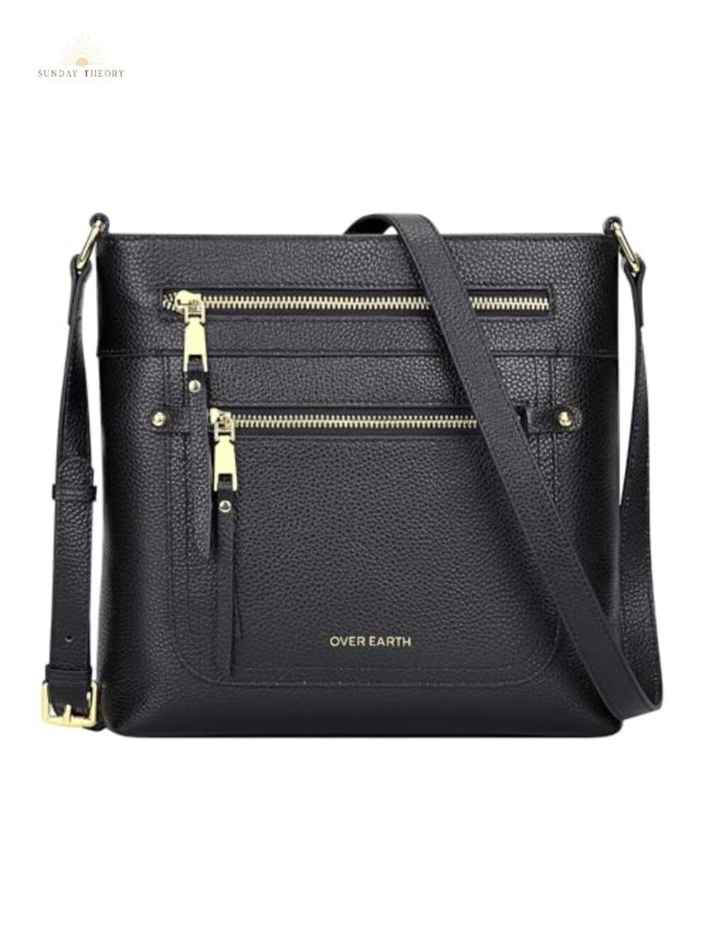 Genuine Leather Crossbody Bag for Women Multi Pocket Purse